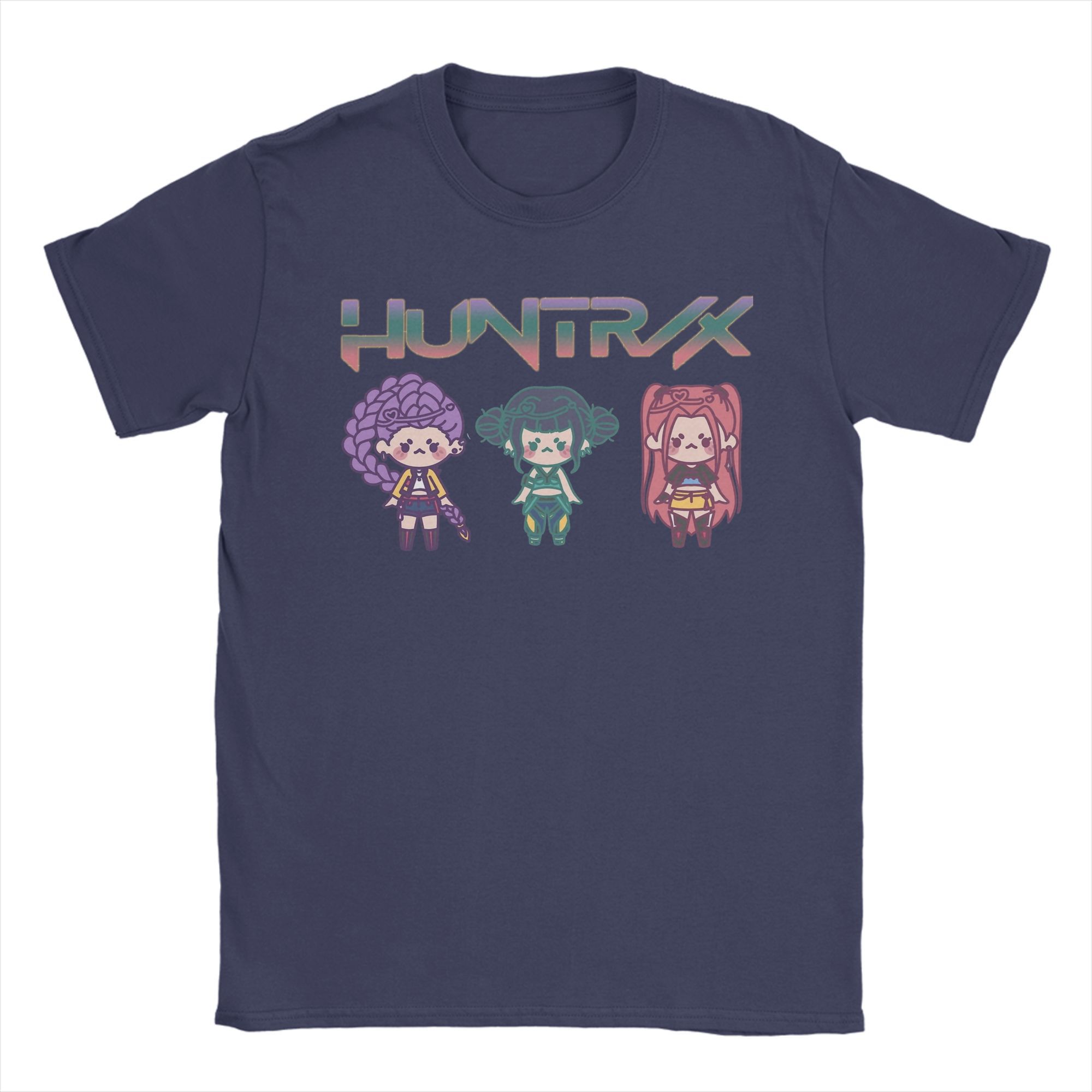 

Kpop Demon Hunters Huntrix Chipi T Shirts for Men Pure Cotton Novelty T-Shirt O Neck Tees Short Sleeve Clothing Classic 3XL