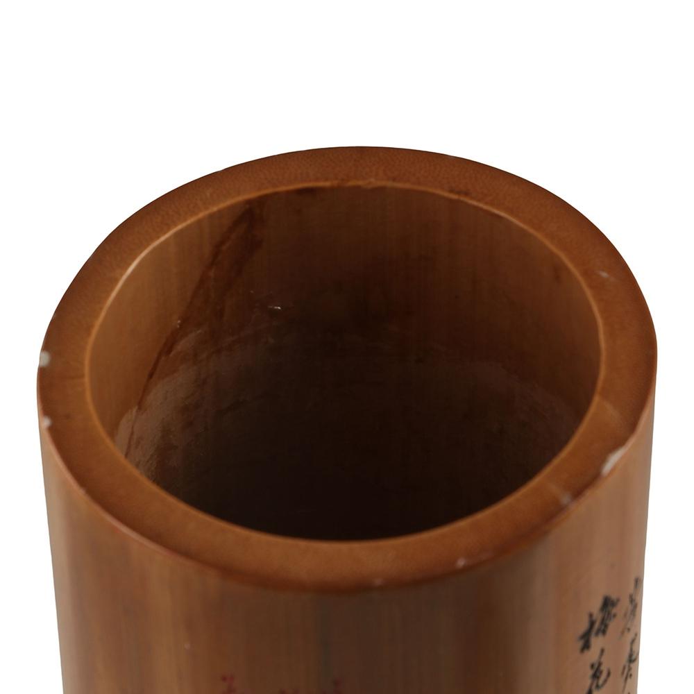 Chinese Style Pen Holder Cylindrical Pencil Box Portable Desktop Storage Box  Cosmetics