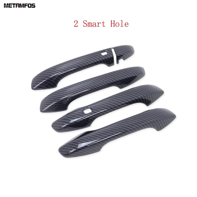 For Kia Seltos - 2024 2025 Carbon Fiber Side Door Handle Bowl Cover Trim Protection Cap Exterior Accessories Car Styling