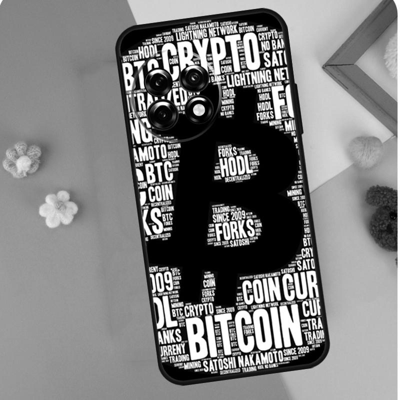 Bitcoin BTC Case For OnePlus 12 11 9 10 Pro 9RT 10T 10R 12R OnePlus Nord N10 N20 CE 2 3 Lite 2T Coque