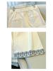 Women's 2026 Spring/Autumn High-Waisted Wide-Leg Denim Jeans - Printed, Washed Cotton, Slim Fit.