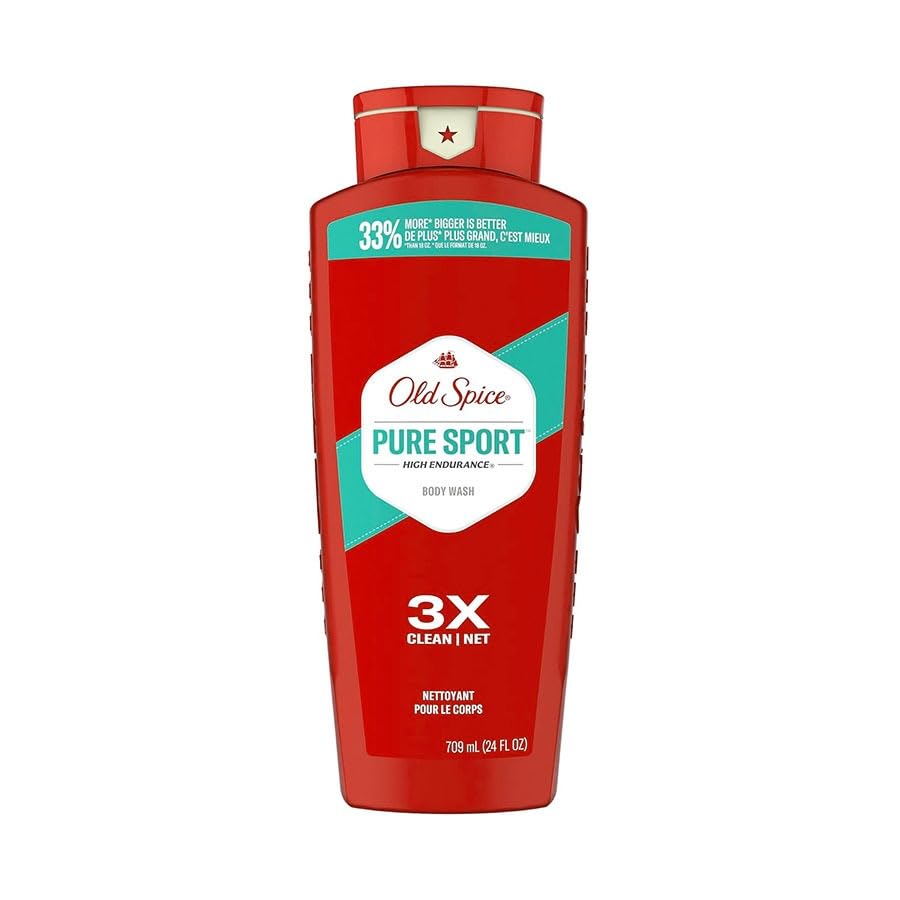 OLD SPICE BODY WASH PURE SPORT 24oz709ml Body Wash Body Soap for Men, Pure Sport Scent [Official Import] [OSS] (with Japanese label)