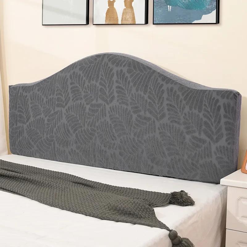 Home Hotel Soft Dustproof Headboard Cover Elastic Headboard Cover Half Arc Shape All-inclusive Velvet Headboard Protector Cover