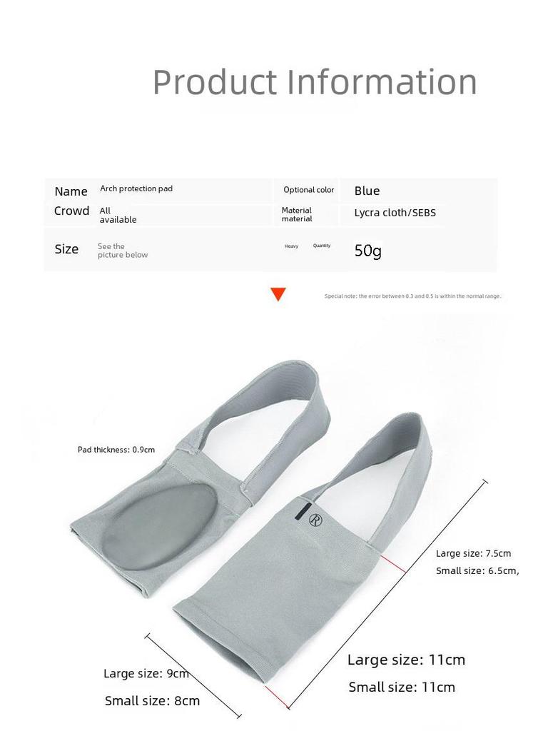 Orthopedic Arch Support Insoles with Metatarsal Pad