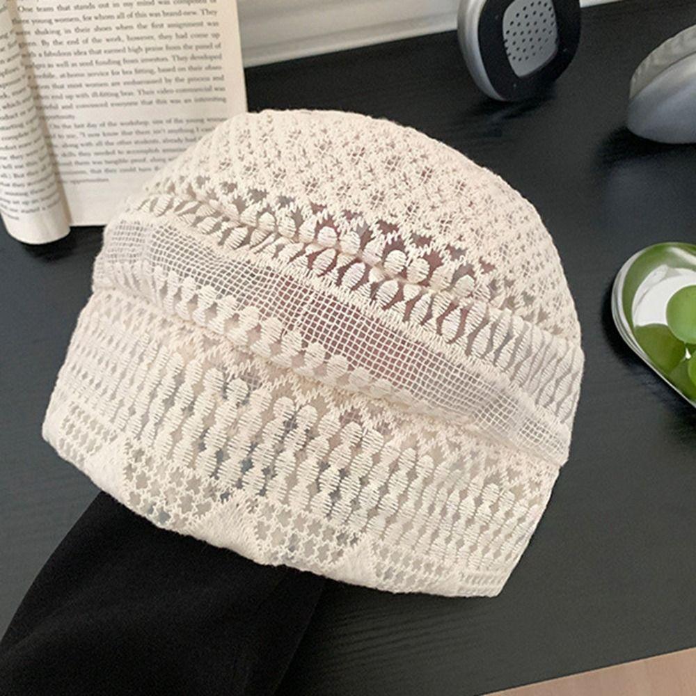 Breathable Beanies Hat Spicy Girl Knitted Hat Retro Sunscreen Cap Spring and Summer