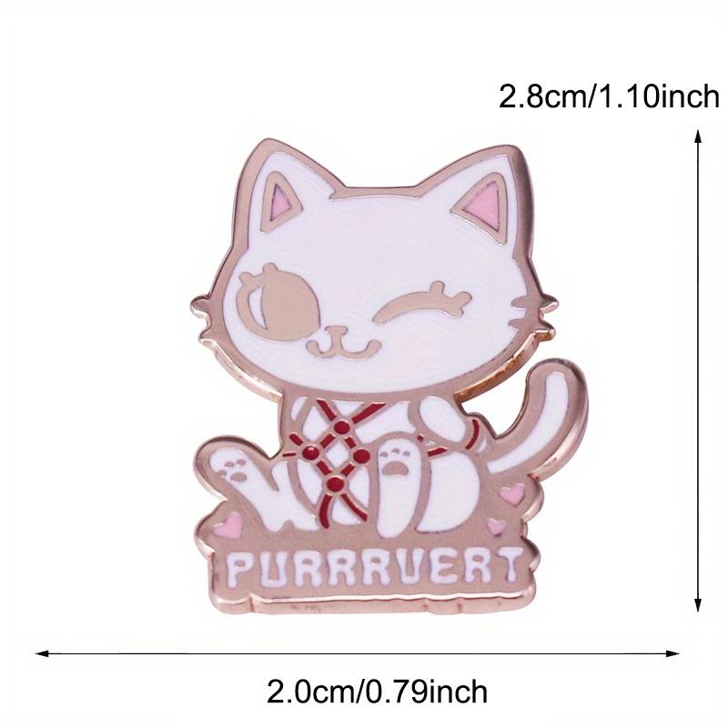 Cute Cat Enamel Purrruest Pin Brooch Badge Animal Accessories Jewelry Gift