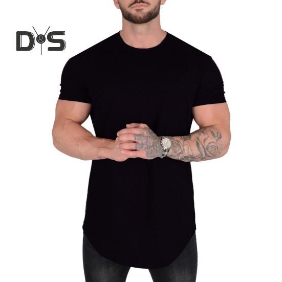 Men Shirt Top Round Neck Short Sleeve Solid Color Design Soft Breathable Regular Fit Casual Sports Fitness Shirt Daily Wear