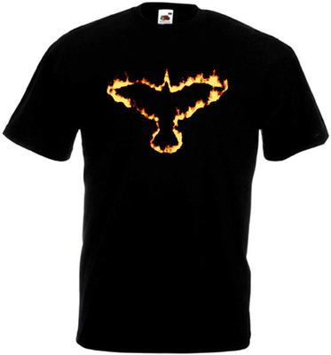 The Flaming Crow V1 Black Unisex T-shirts