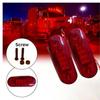 8PCS Red LED Running Board Side Marker Clearance Lights 12V for Truck Trailer RV Bus Boat | Waterproof Flat Base