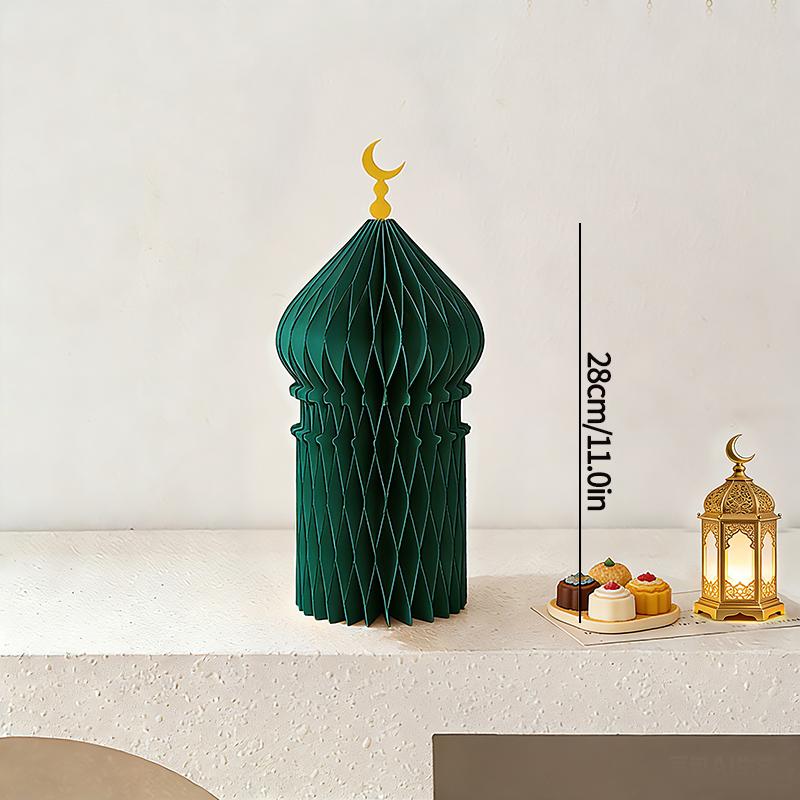 1/3/5Pcs 3D Honeycomb Ornaments For Ramadan Home Desktop Decor Eid Al Fitr Paper Arteid Mubarak Islamic Party Decor
