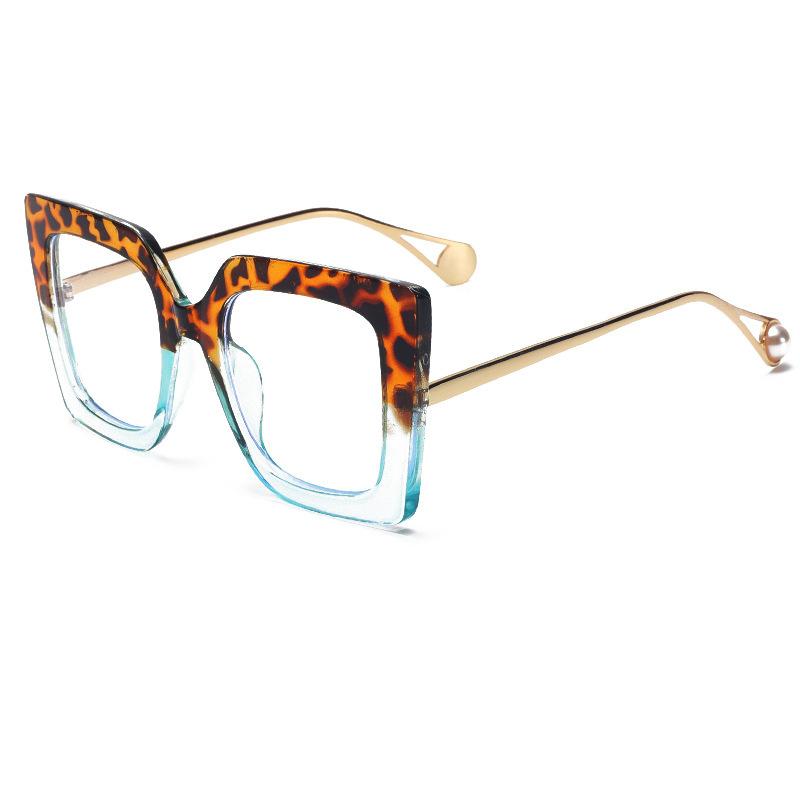 New Fashion Glasses Frame Square Anti-blue Light Women's Large Square Flat Mirror Trend Glasses Frame 1916