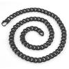 304 Stainless Steel Polished Cuban Chain Necklace: Fashionable Men's and Women's Six-Sided Titanium Clavicle Chain.
