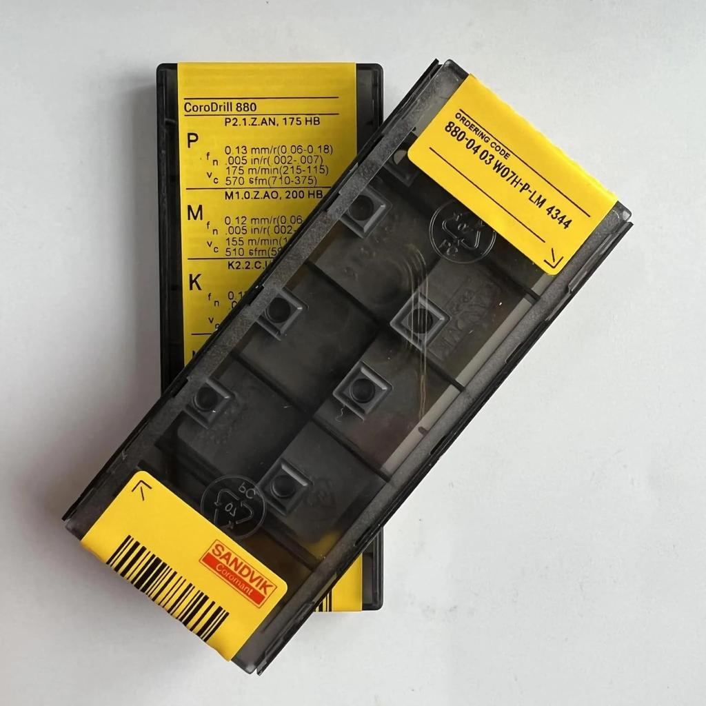 Γνήσια Sandvik / 880-0403W07H-P-LM 4344 / Λάμα καρβιδίου για τόρνο CNC 10 ΤΕΜ.