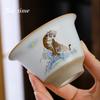160 ml Retro Ru Porzellan Alaun Rot Gaiwan Keramik Suppenterrine mit Deckel Tee Terrine Teezubereitung Deckel Schüssel Cha Zubehör Dekoration