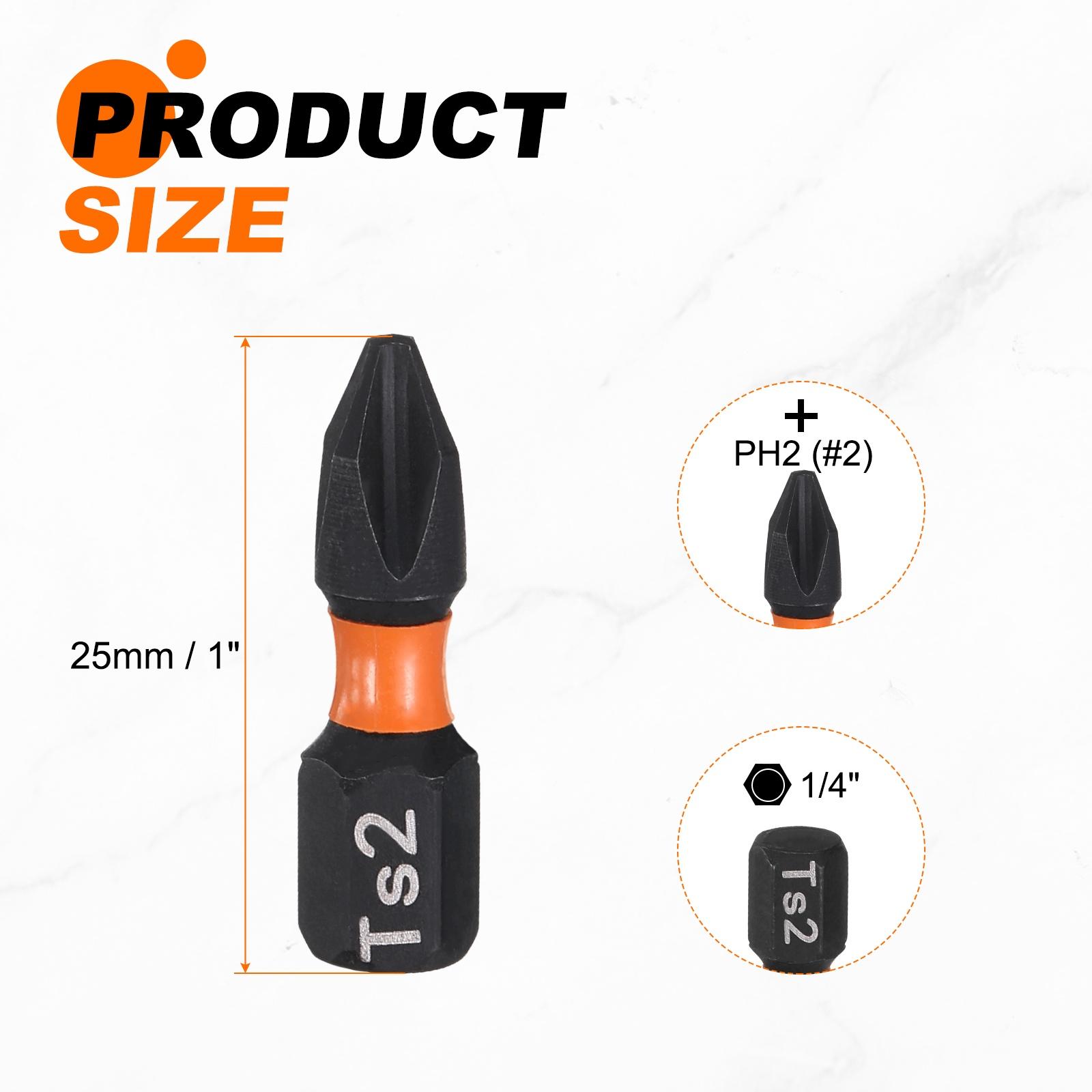

Uxcell 1/5/10pcs Phillips Impact Screwdriver Bit 1/4 Hex Shank Magnetic Cross Head Drill Bits S2 Steel Industrial Screw Driver 1pcs
