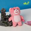 Pink Bear Bag Hook Keychain