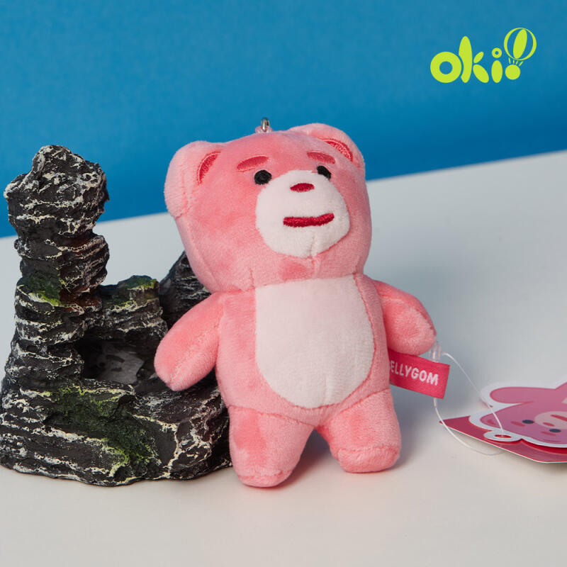 Pink Bear Bag Hook Keychain