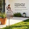 Botanical Garden Decor for Outdoor Spaces Vintage Lady Trellis Stake, Rustic Metal Silhouette Plant Support Climbing Creative Gifts Gardeners