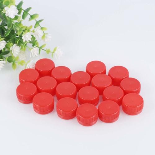 NUOLUX 100 Pieces Colorful Plastic Bottle Caps, Perfect for Drawing and Crafts, Red