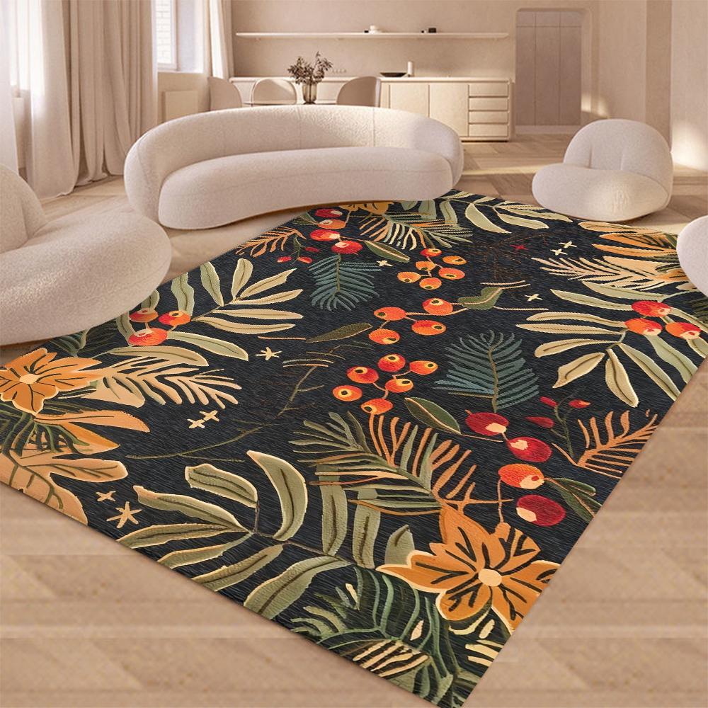 Christmas Tree Carpet Large Area Living Room Decoration Home Luxury Rugs Non-slip Bedroom Bedside Rug Washable Kitchen Mat
