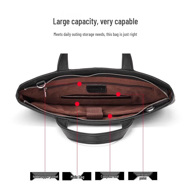 Bostanten Herren Aktentasche aus echtem Leder