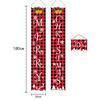Christmas Decorations Plaid Door Curtain Bunting Hanging Party Atmosphere Banner