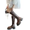 Small Retro Versatile British Style Thin Boots Women's 2025 Summer and Autumn New Heightening Thick-soled Comfortable Knight Boots
