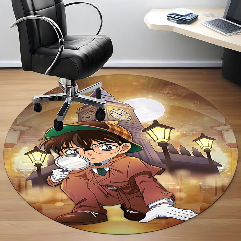 1PC Detective Conan Office Round Area Rug Suitable For Office, Under Office Chairs Bedroom Living Room Home Decor, Available in Various SizesT101