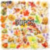 10 30 50Pcs Cartoon Fallen Leaves Stickers Autumn Plants Diy Phone Laptop Guitar Travel Luggage Skateboard Toys Graffiti Sticker