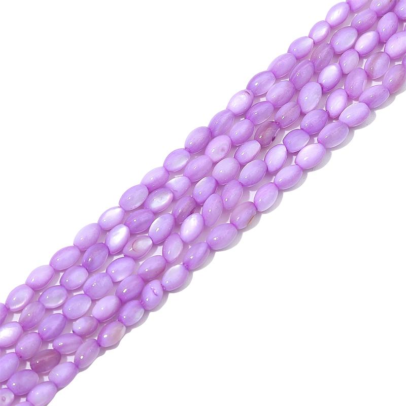 80Pcs Natural Shell Colored Rice Beads For DIY Necklace Bracelet Earrings Jewelry Making