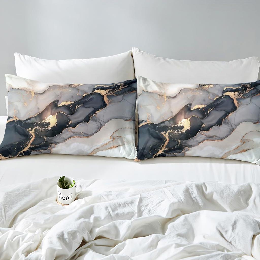 Black Marble Pattern Sheet Four-piece Bedding Set Bedroom Room Dormitory Bedding Decoration