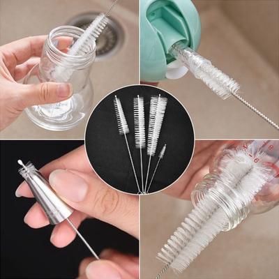 4Pcs/Set Deep Clean Teapot Mouth Brush Nylon Bristles Icing Piping Nozzle Brush  Kitchen Use