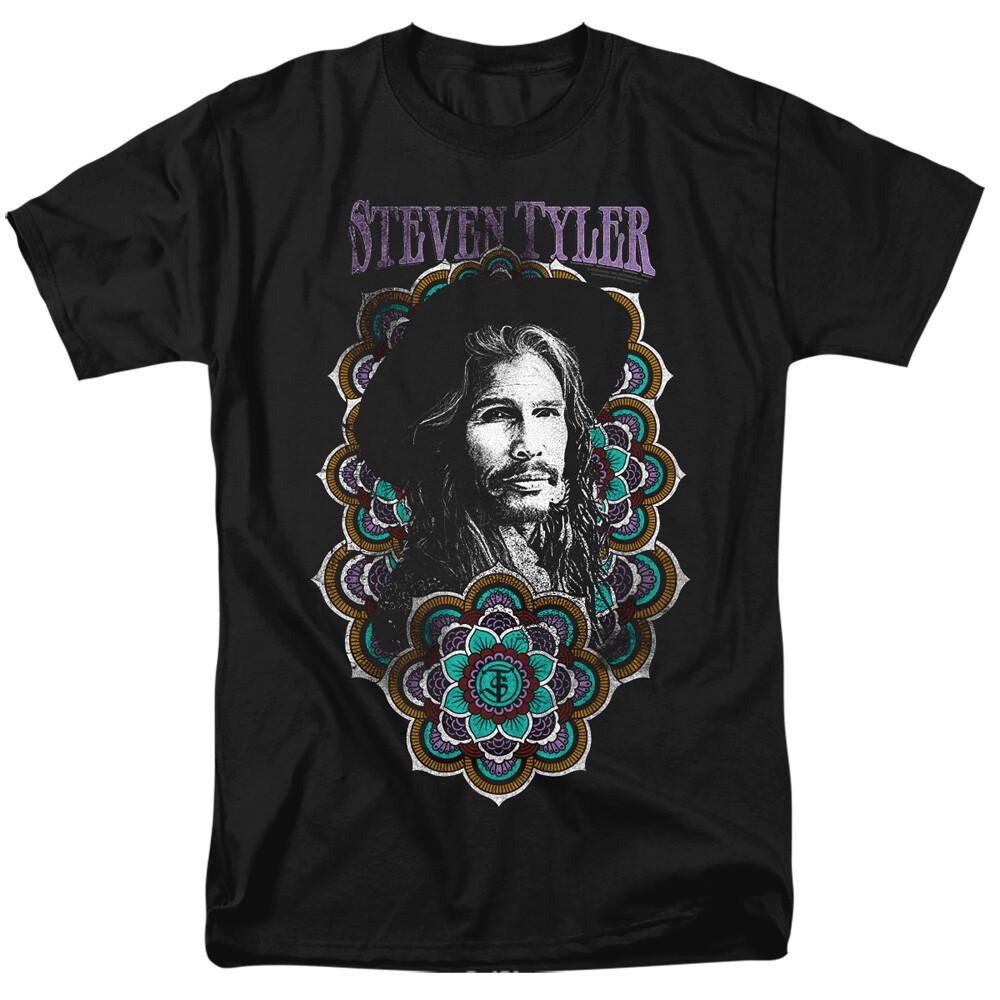 

Steven Tyler Mandala T Shirt Licensed Classic Rock N Roll Music Band Tee Black M