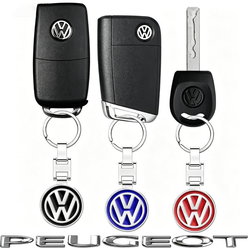 Suede Car Keyring Zinc Alloy Keychain Remote Key Auto Accessories For VW GTI Polo Golf Passat Tiguan Arteon Taigo Jetta Hub Cap vhcp29