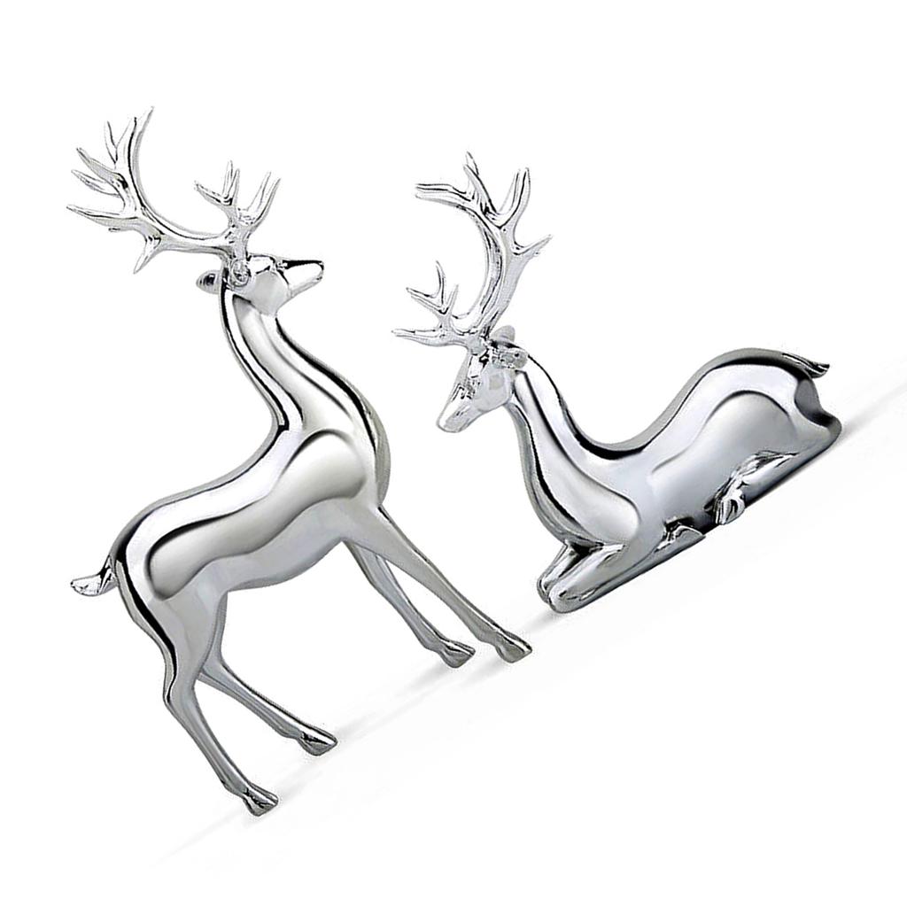 1 Pair of Deer Figurines Home Decor Desk Standing Kneeling   Statue Europn   Resin Craft