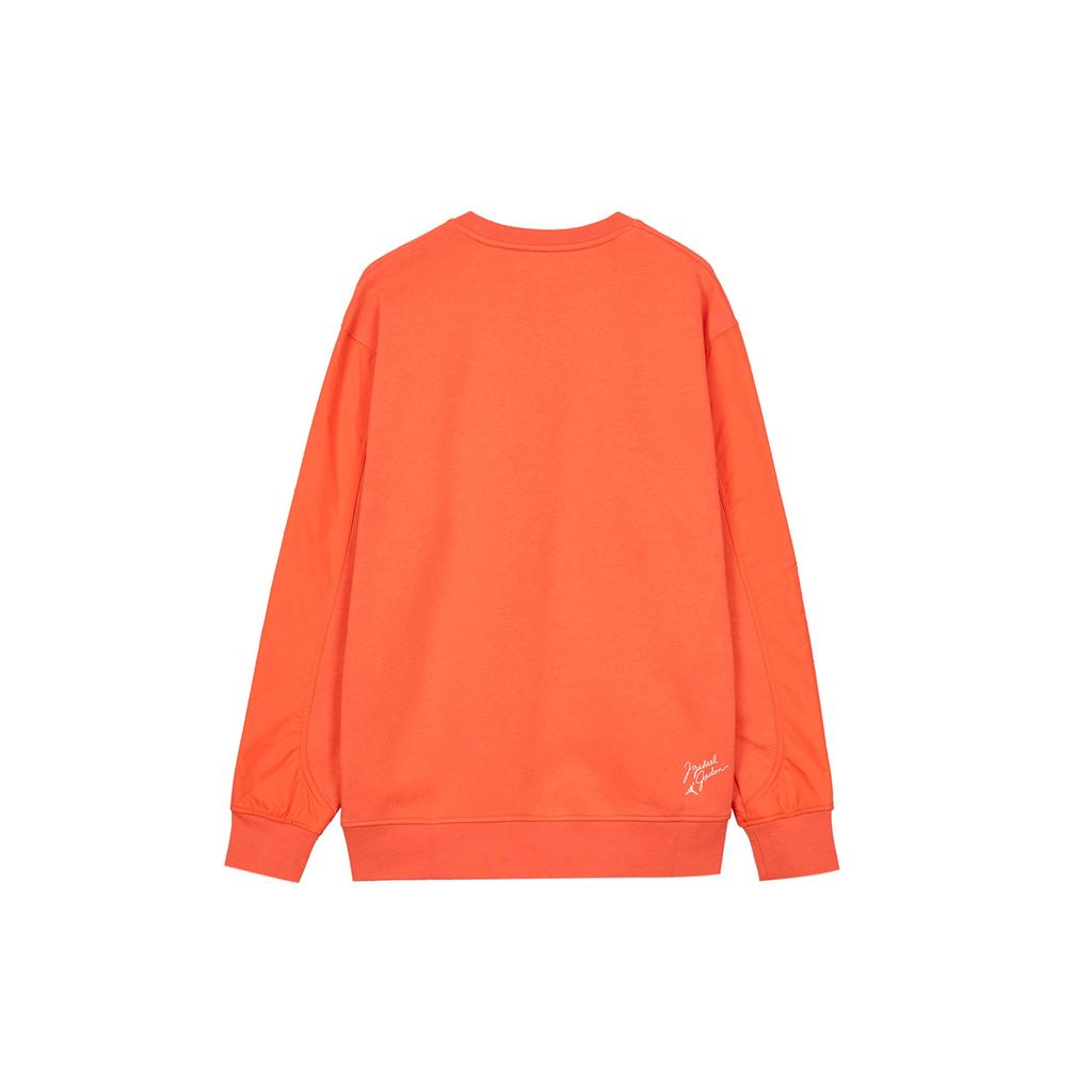 Jordan Embroidered Logo Fleece Sport Casual Sweatshirt Men Tops Orange DV7589-817