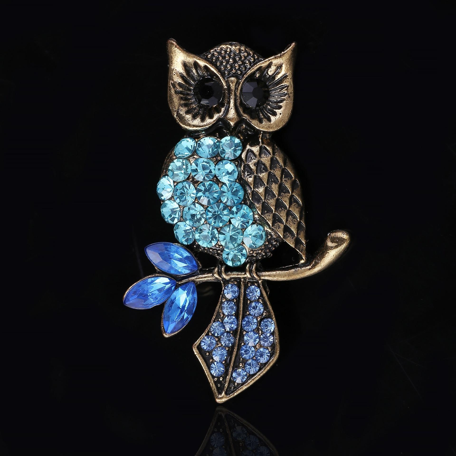 

Новая Свадебная Сова Булавка Букет Винтажный Синий Свадебные Броши