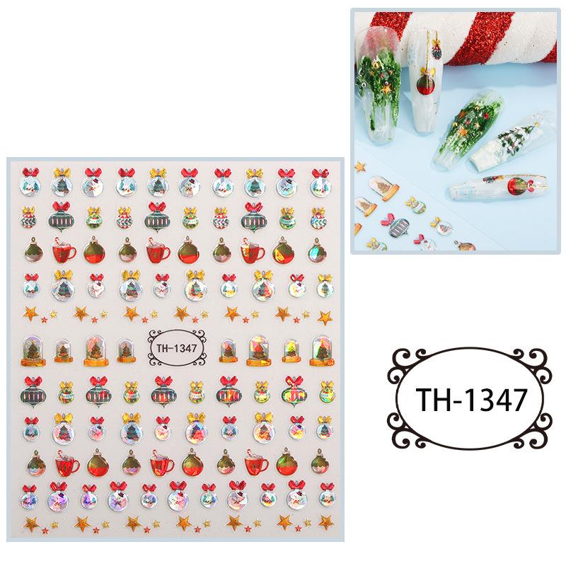 New Year Nail Art Stickers Bronzing Year of the Dragon Chinese Style Mahjong Cartoon Nail Stickers Decoration
