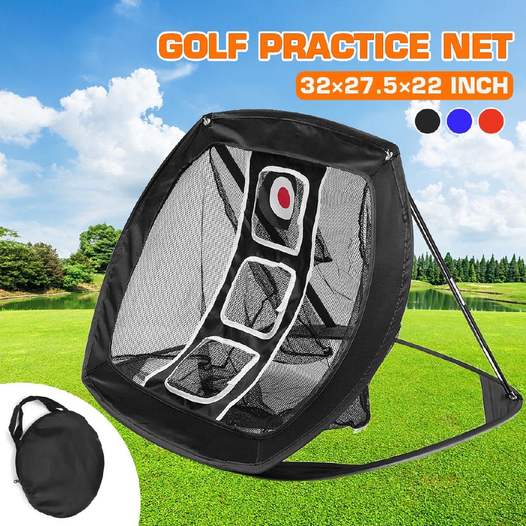 Nylon Golf Übungsnetz Golf Outdoor Indoor Chipping Pitching Käfige Tragbare Golf Übungstrainingshilfen Einfaches Netzequipment Neu