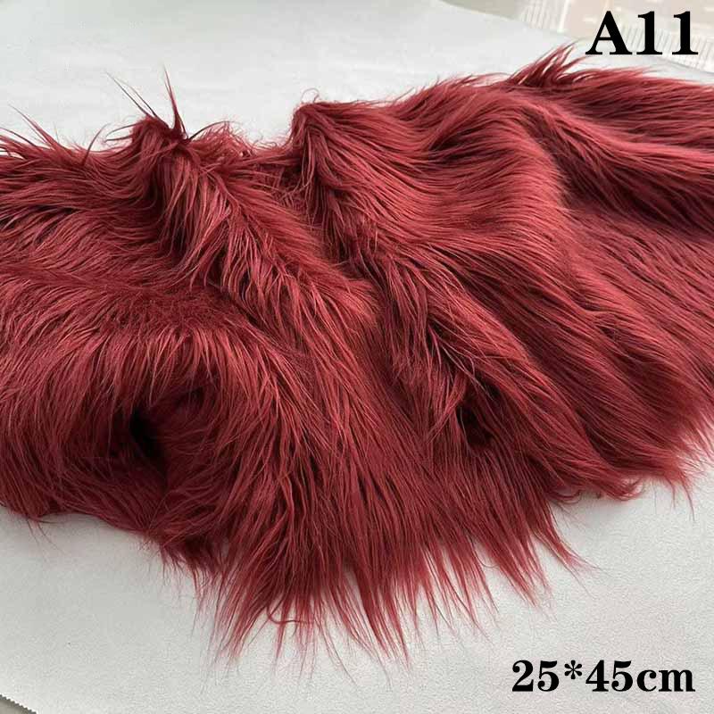 

25X45 см длинная искусственная меховая ткань для рукоделия костюм животного меховой материал для кукольных волос длинная шерсть плюшевая швейная ткань