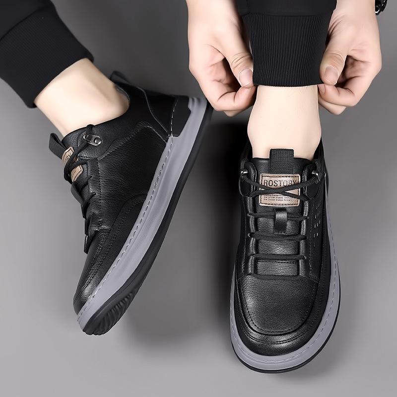 Chaussures de Sport Respirantes à Semelle Souple en Cuir de Vache pour Homme Printemps Mode Décontractée Chaussures de Planche Chaussures pour Homme