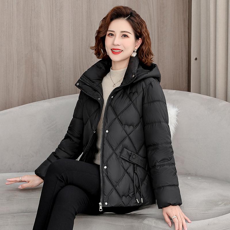 Fashion Hooded Down Padded Jacket, All-match Thin Padded Jacket, Short Padded Jacket, Age-reducing Winter Jacket
