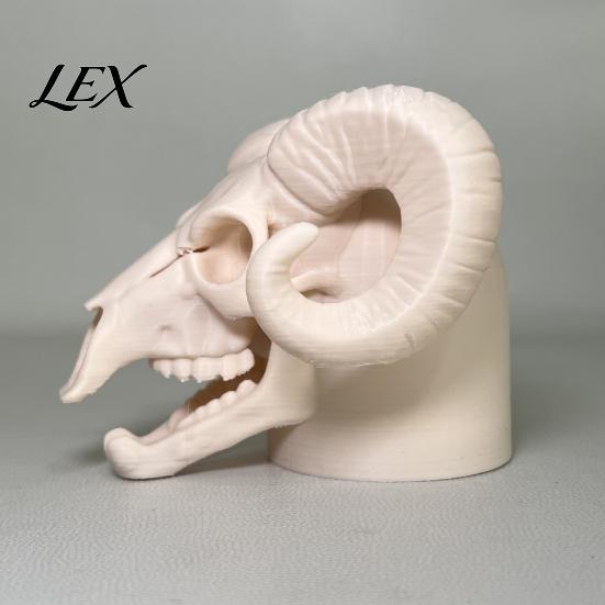 Sheep Skull Hitch Cover Cap for The Trailer Coupling, 3D Printed Ram Cover, Black/White Bone Design Truck, Recreational Vehicle Accessories Heavy-duty