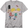Hey Arnold - Arnold und Gerald lehnen sich an - Unisex T-Shirt für Erwachsene - Grau