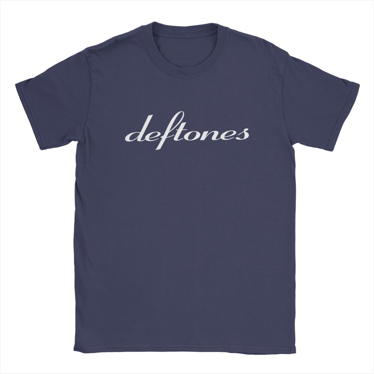 

Deftones White Logo T-Shirts for Men Harajuku Gothic Japanese Vintage Cotton Tee Round Neck Short Sleeve T Shirts Plus Size L
