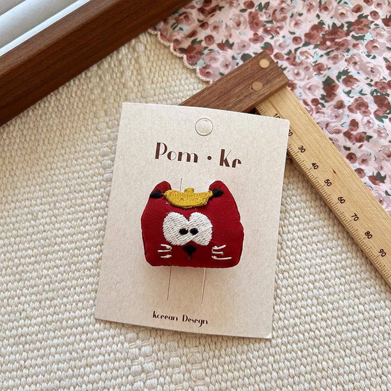 Korean Style Cartoon Bear 3D Cotton Baby Hair Clip