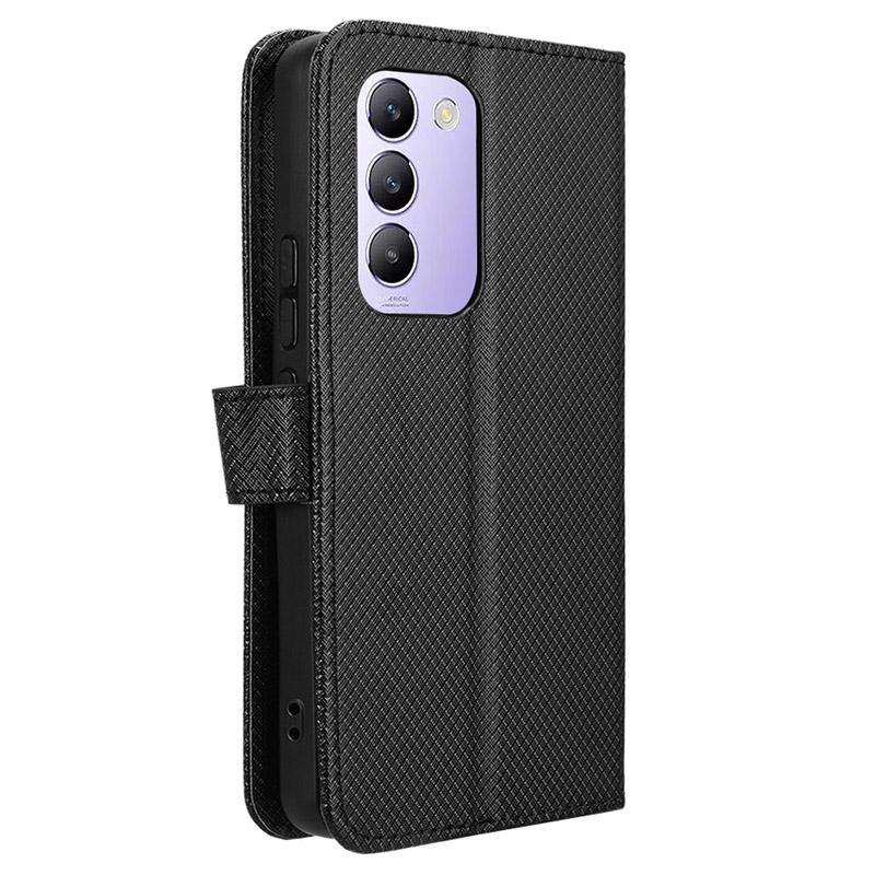 For vivo Y200e 5G/V40 SE 5G/Y100 5G (Indonesia)/V30 Lite 4G/T3 5G/Y100 4G/V30 SE 5G Case Diamond Texture Flip Phone Cover