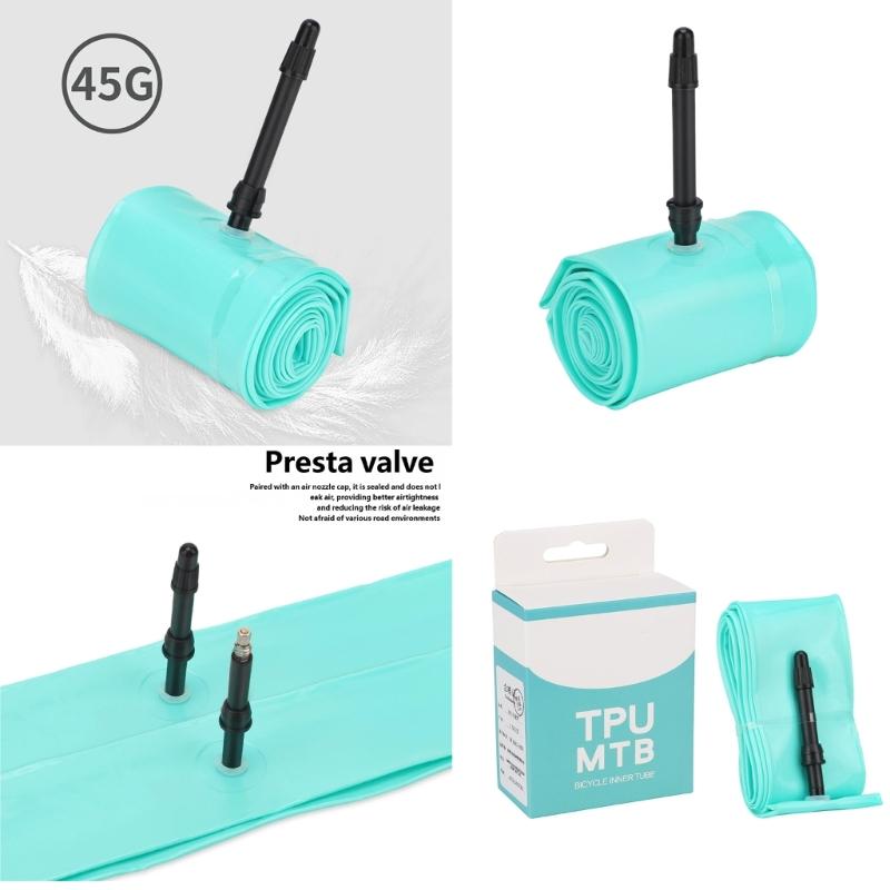 Light Weight Bike Replacement TPU Inner Tube Tear Resistant Bike Interior Tire Tube for Mountain Bikes and Road Bikes