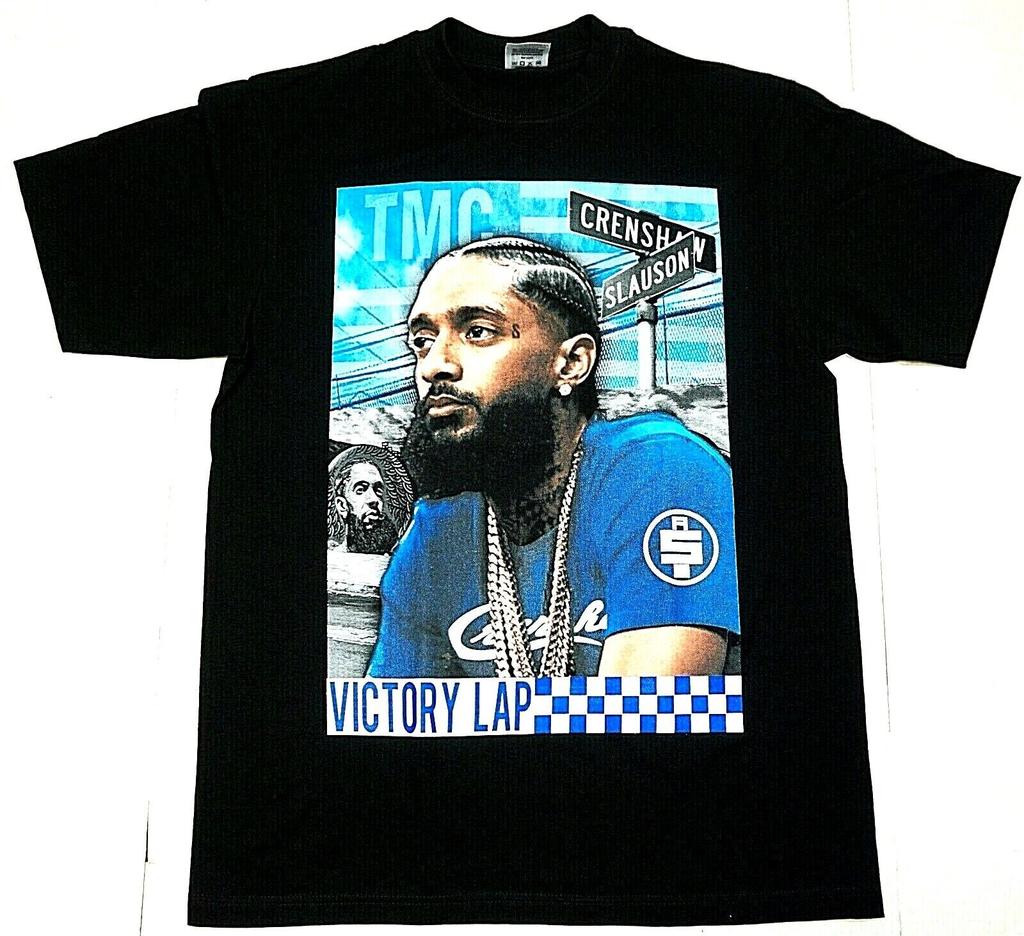 NIPSEY HUSSLE T-shirt Crenshaw Slauson Hip Hop Rap HU$$LE Men's Tee Black New
