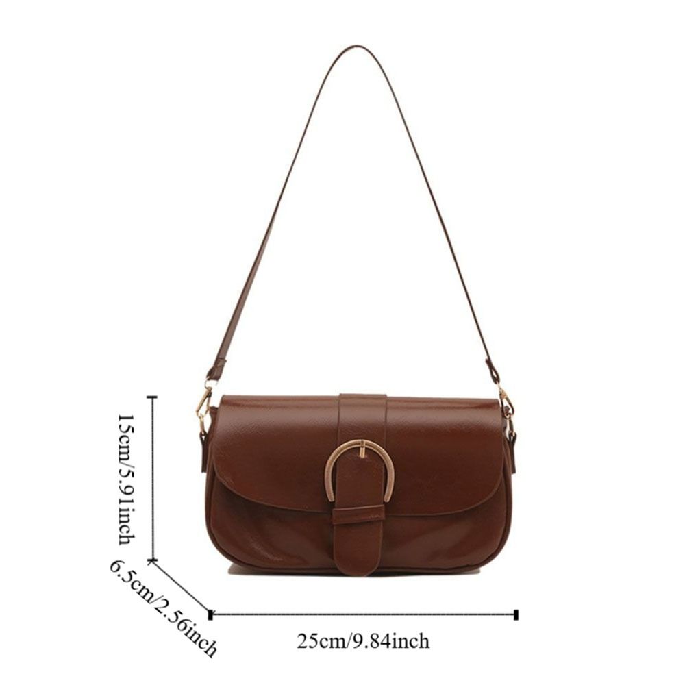 Einfarbige Schnalle Achseltasche Vintage Spicy Girl Handtasche Lässige Y2k Umhängetasche Damen